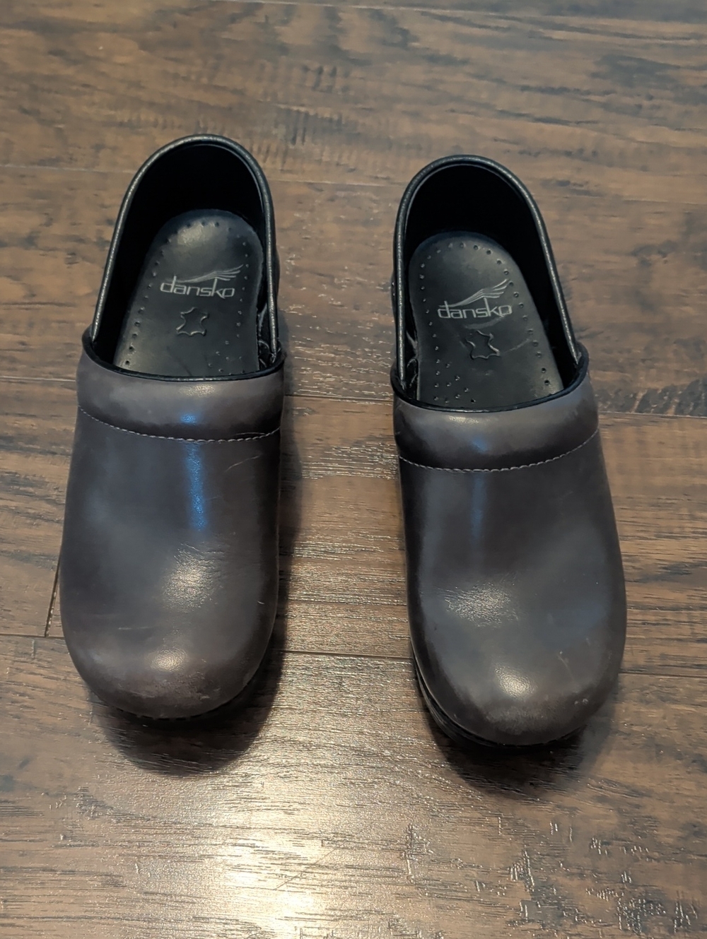 Dansko Women's Slip-On Clogs — Dark Brown Leather